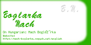 boglarka mach business card